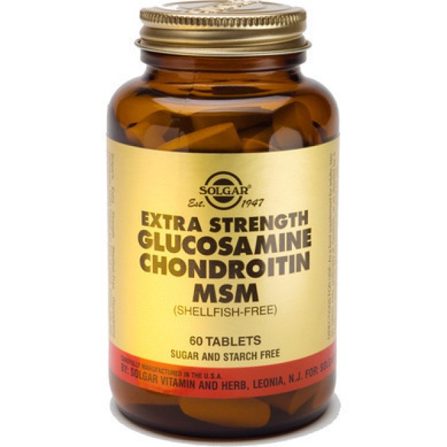 SOLGAR EXTRA STRENGTH GLUCOSAMINE CHONDROITIN MSM 60tab