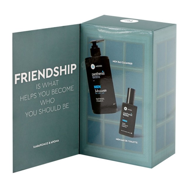 Panthenol Extra Promo Pack Friendship Men 3 In 1 Αφρόλουτρο - Σαμπουάν 500ml & Άρωμα EDT 50ml