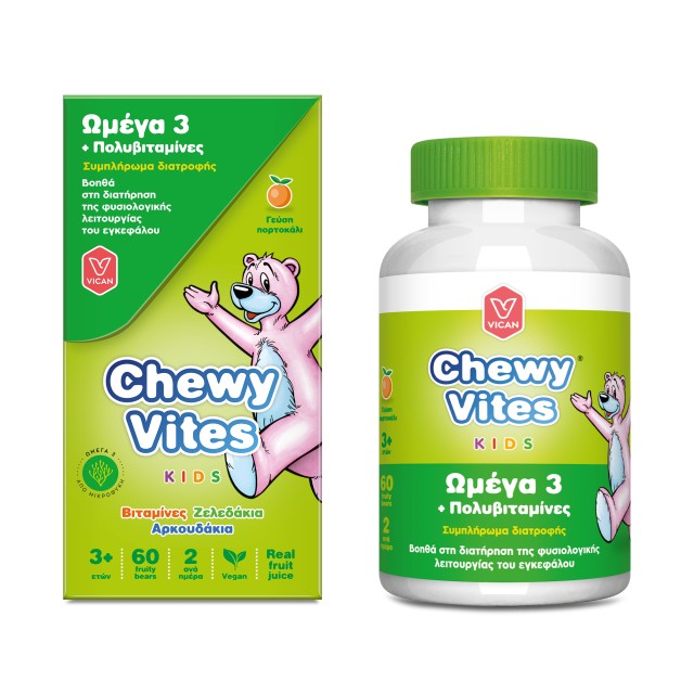 Vican Chewy Vites Ωμέγα 3 Παιδικές βιταμίνες 60 Ζελεδάκια