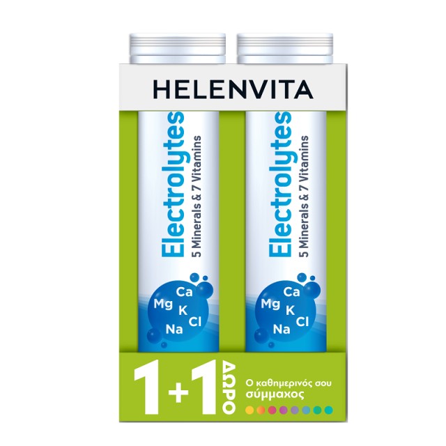 Helenvita Promo Pack Electrolytes με 5 Μέταλλα & 7 Βιταμίνες 2x20 ταμπλέτες (1+1 Δώρο)