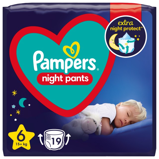 Pampers Πάνες Night Pants Νο6 (15+kg) 19τμχ