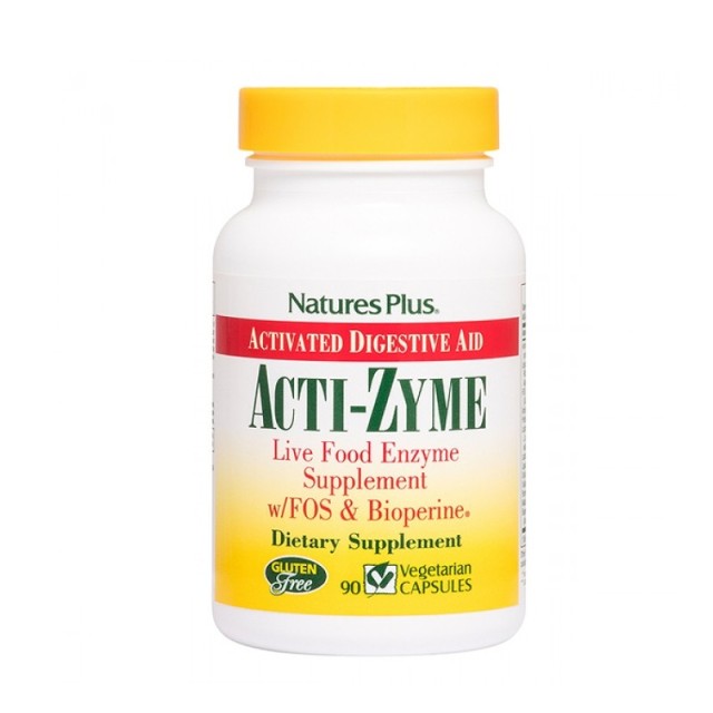 Natures Plus Acti Zyme χωρίς Γλουτένη 90 φυτικές κάψουλες