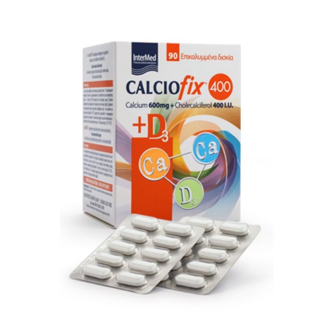 Intermed Calciofix Ασβέστιο 600mg & Βιταμίνη D3 400IU 90 Δισκία