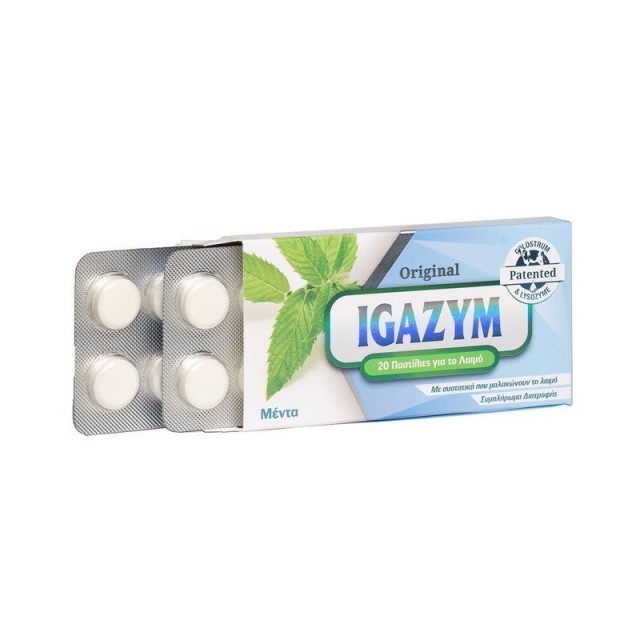 Igazym Peppermint Pastillies 20 τεμ (Παστίλιες για το Λαιμό - Γεύση Μέντας)