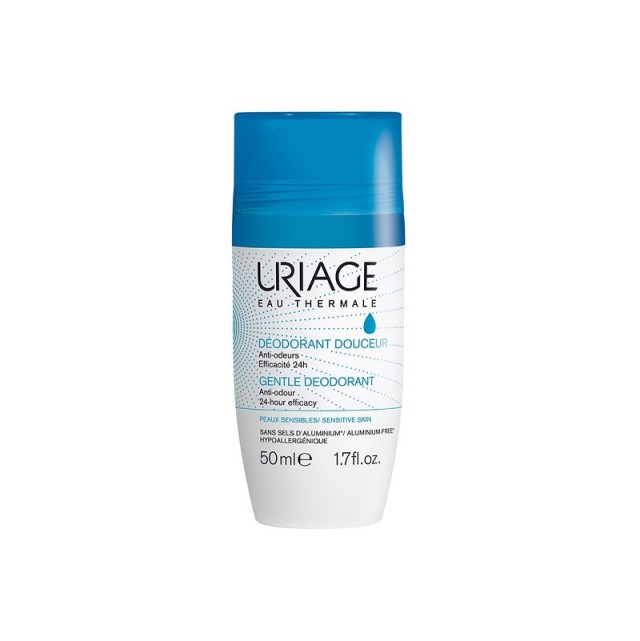 Uriage Gentle Deodorant Αποσμητικό 24h σε Roll-On Χωρίς Αλουμίνιο 50ml