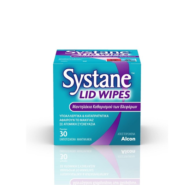 Systane Lid Wipes Μαντηλάκια Καθαρισμού των Βλεφάρων 30τμχ