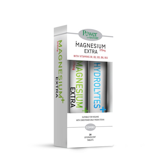 Power Of Nature Promo Pack Magnesium Extra 375mg Stevia 20 αναβράζοντα δισκία & Ηλεκτρολύτες Stevia 20 αναβράζοντα δισκία