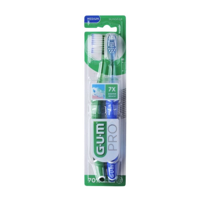 Gum 1528 Promo Pack Toothbrush Pro Medium 2 τεμ.