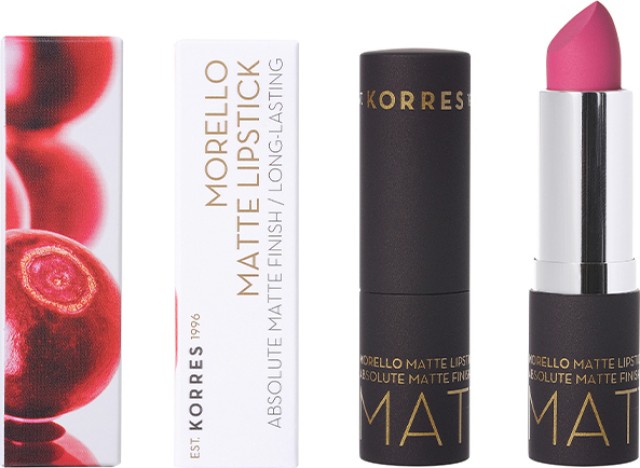 Korres Morello Matte Lipstick 75 Strawberry Fields 3.5g 