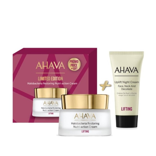 Ahava Promo Pack Halobacteria Cream Θρεπτική Κρέμα για Ώριμες Επιδερμίδες 50ml & Uplift Night Cream 15ml