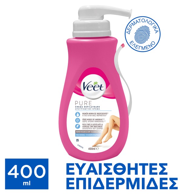 Veet Κρέμα Αποτρίχωσης για Ευαίσθητες Επιδερμίδες 400ml