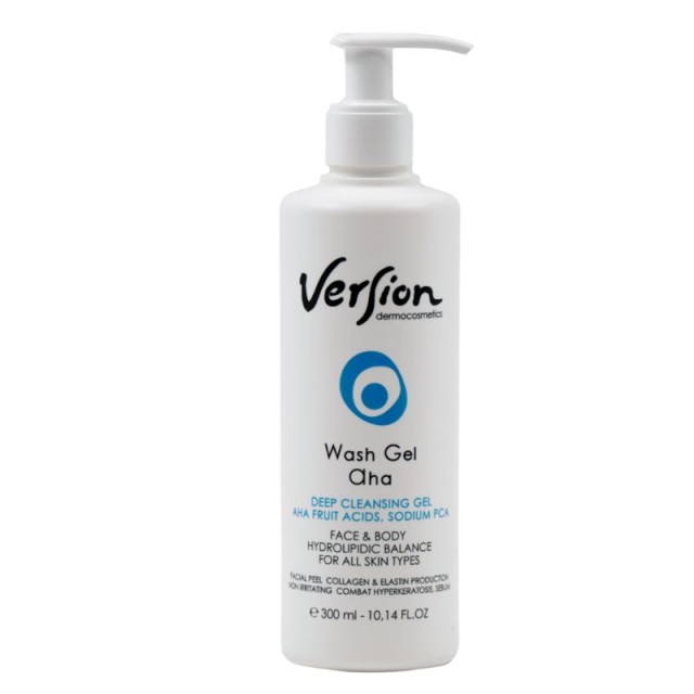 Version Wash Gel AHA Τζελ για Βαθύ Καθαρισμό 300ml