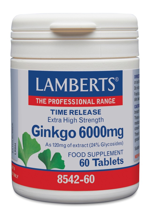 Lamberts Ginkgo Biloba Extract 6000mg 60Tabs