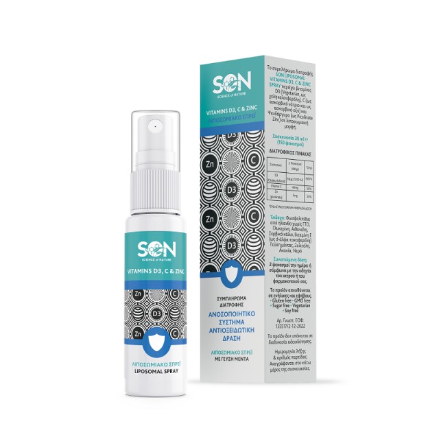 Science of Nature SON Λιποσωμιακό Σπρέι Vitamins D3, C & Ψευδάργυρος 30ml