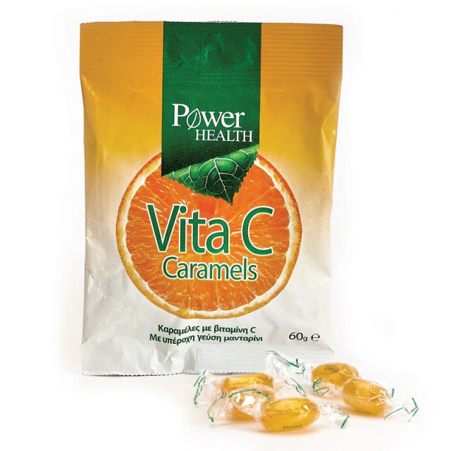 Power Health Vita C Καραμέλες χωρίς Γλουτένη Μανταρίνι 60gr