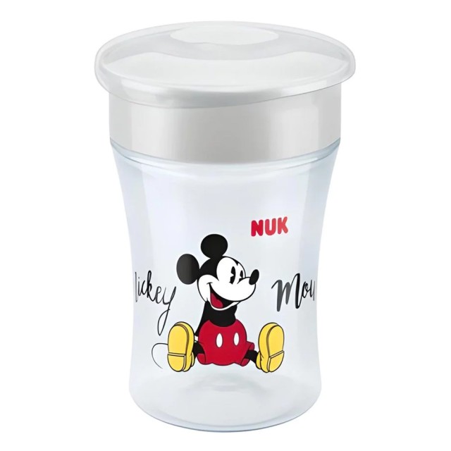 Nuk Παιδικό Ποτηράκι από Σιλικόνη Λευκό Mickey Mouse 230ml για 8m+