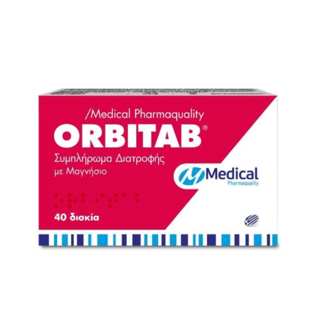 Medical Pharmaquality Orbitab Συμπλήρωμα Διατροφής με Μαγνήσιο 40 δισκία