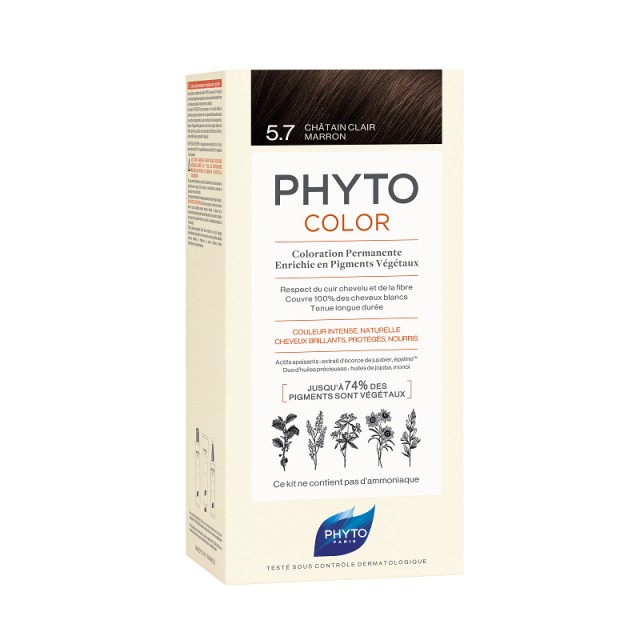 Phyto Phytocolor Light Chestnut Brown 5.7 Καστανό Ανοιχτό Μαρόν