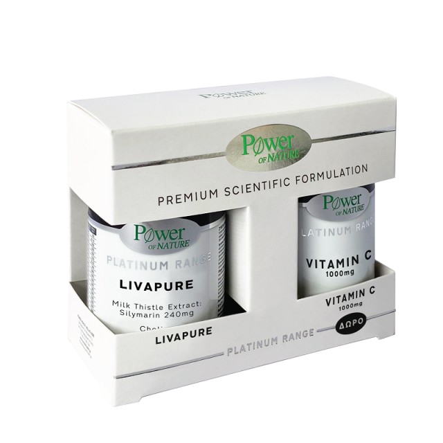 Power Of Nature Platinum Range Livapure 30 ταμπλέτες & Platinum Range Vitamin C 1000mg 20 ταμπλέτες