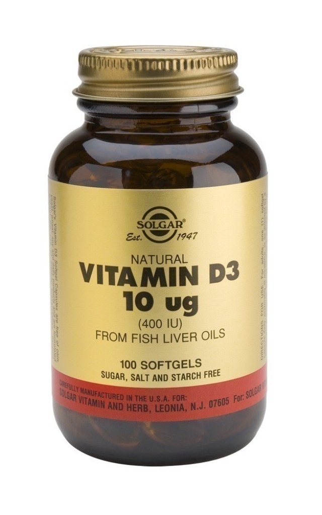 SOLGAR VIT. D-3  400 IU softgels 100s