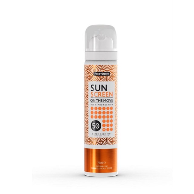 Frezyderm Sun Screen on the Move SPF50 Αντηλιακό Spray Προσώπου 75ml