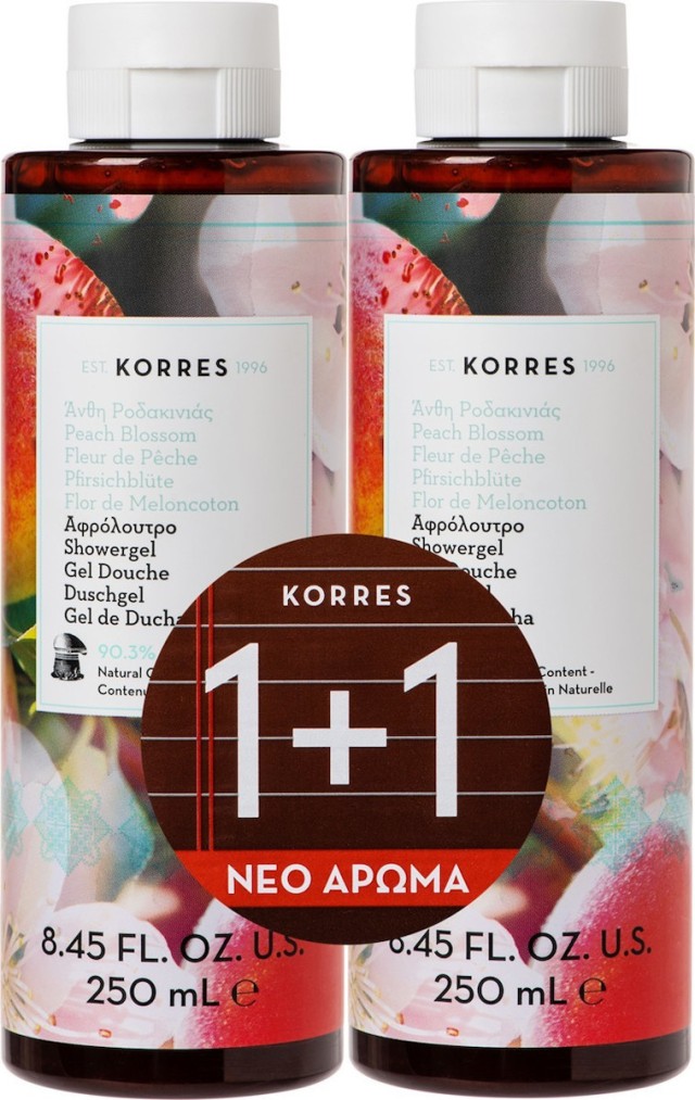 Korres Promo Pack Αφρόλουτρο Άνθη Ροδακινιάς 250ml 1+1 Δώρο