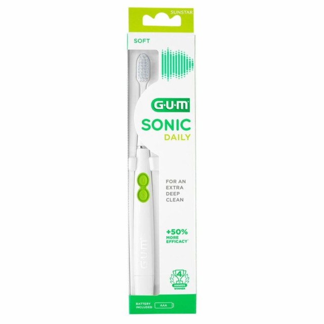 Gum Sonic Daily Battery (4100) Ηλεκτρική Οδοντόβουρτσα για Καθημερινή Στοματική Φροντίδα 1τμχ