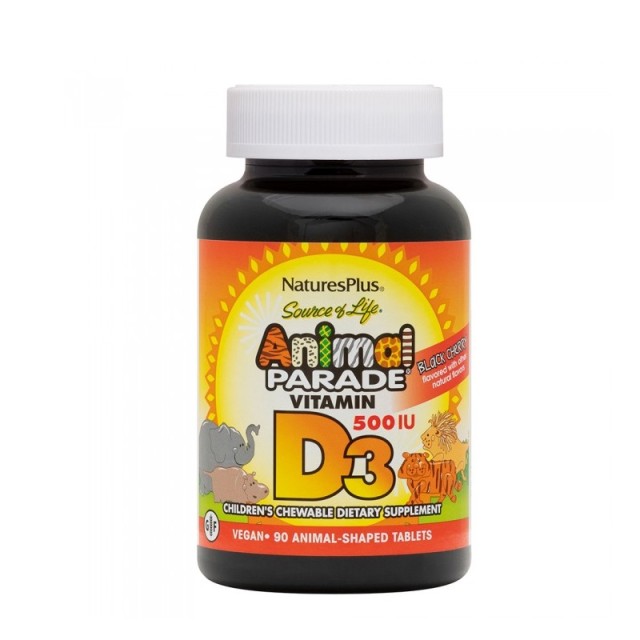 Natures Plus Animal Parade Vitamin D3 90 μασώμενες ταμπλέτες