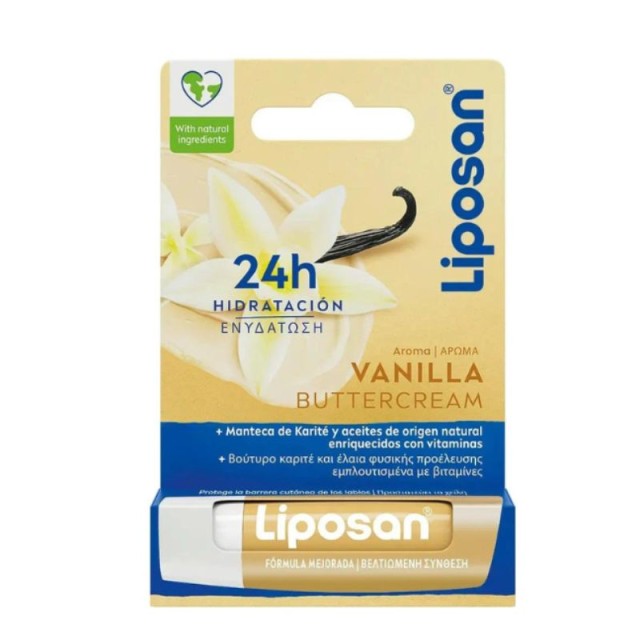 Liposan Vanilla Buttercream Ενυδατικό Βalm Χειλιών 4.8g