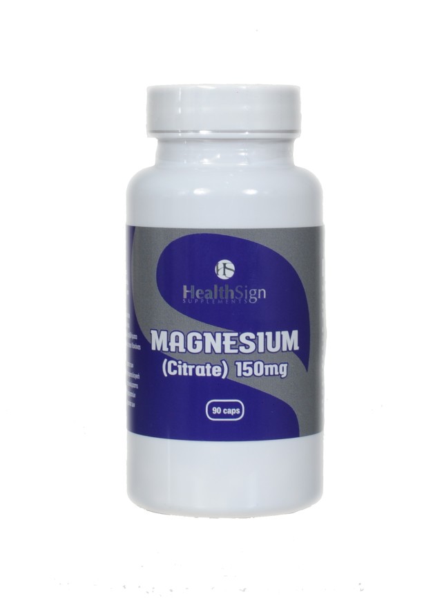 Health Sign Magnesium Citrate Μαγνήσιο για την Καλή Υγεία των Οστών  150mg 90caps