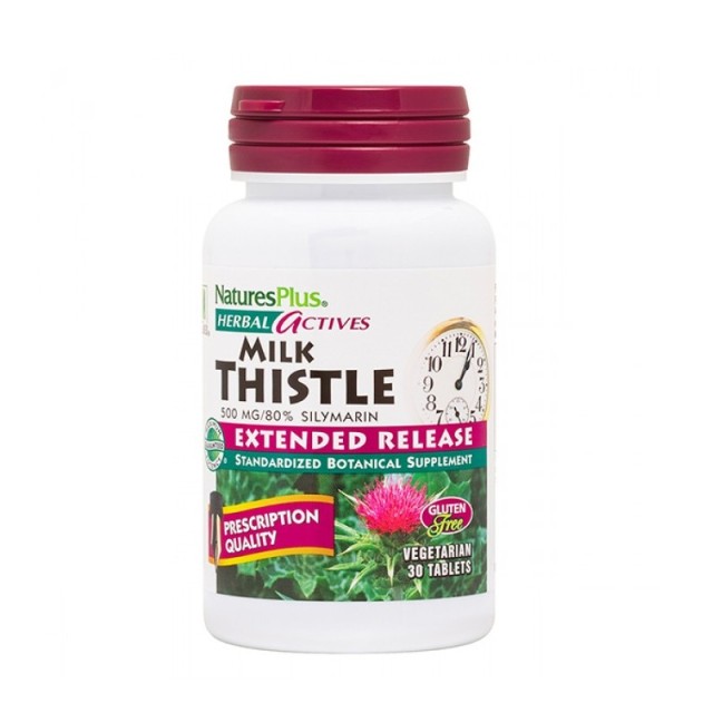 Natures Plus Milk Thistle Extended Release 500mg 30 ταμπλέτες