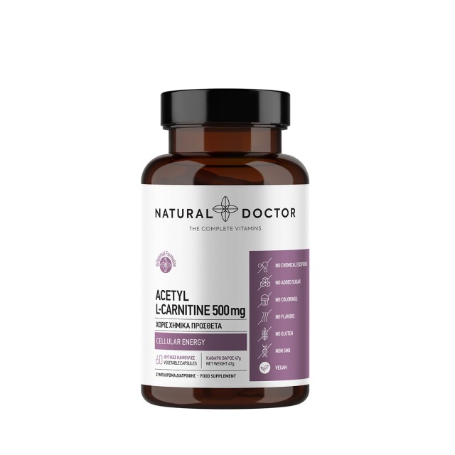 Natural Doctor Acetyl L-Carnitine 500mg 60 Φυτικές Κάψουλες