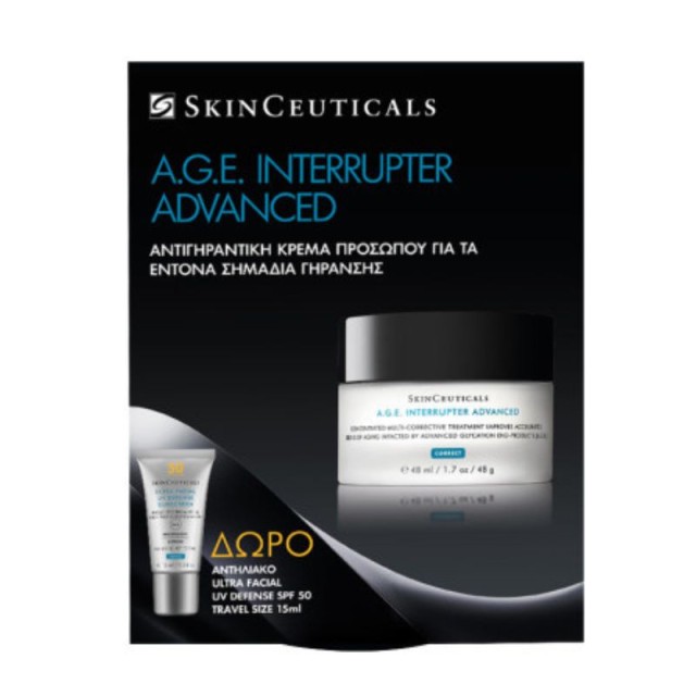 SkinCeuticals Promo Pack A.G.E. Interrupter Advanced 48ml & Δώρο Ultra Facial UV Defence SPF50 15ml