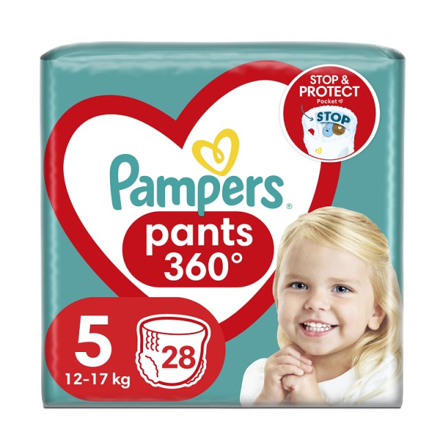 Pampers Pants Πάνα-βρακάκι Μέγεθος 5 (12kg-17kg) - 28 Πάνες-Βρακάκι