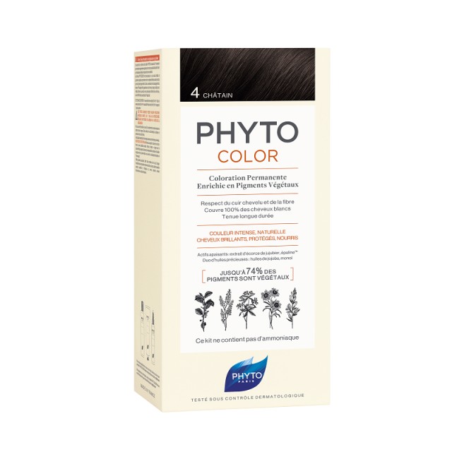 Phyto Phytocolor 4 Chatain Χρώμα Καστανό