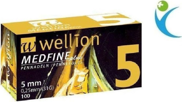 WELLION MEDFINE PLUS (ΒΕΛΟΝΕΣ ΙΝΣΟΥΛΙΝΗΣ) 31G (5MM/0,25MM) 100τμχ