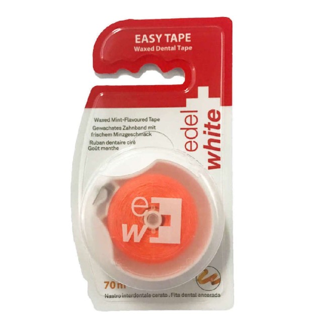 Edel White Easy Tape Κερωμένο Οδοντικό Νήμα με Γεύση Μέντα 70m