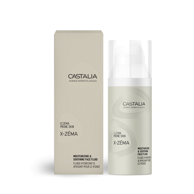 Castalia X-Zema Moisturizing & Soothing Face Fluid Λεπτόρρευστη & Ενυδατική Κρέμα Προσώπου με Τάση Εκζέματος 50ml