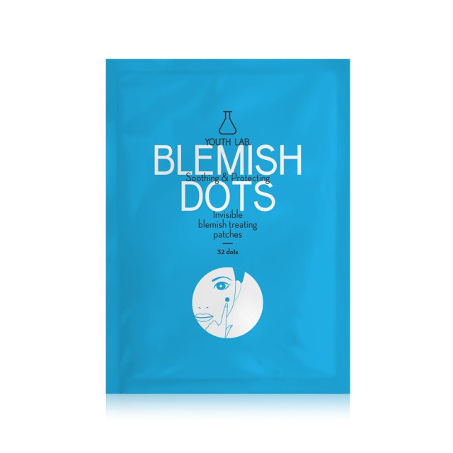 Youth Lab. Blemish Dots Διάφανα Αυτοκόλλητα Επιθέματα που Αντιμετωπίζουν Τοπικά Σπυράκια & Μαύρα Στίγματα 32 dots