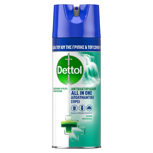 Dettol Spray Spring Waterfall Απολυμαντικό Αντιβακτηριδιακό Σπρέι, 400ml