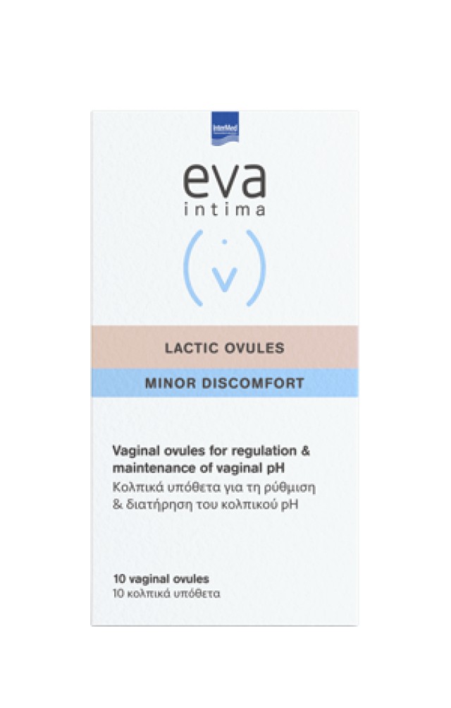 INTERMED Eva intima Lactic Ovules  10 κολπικά υπόθετα