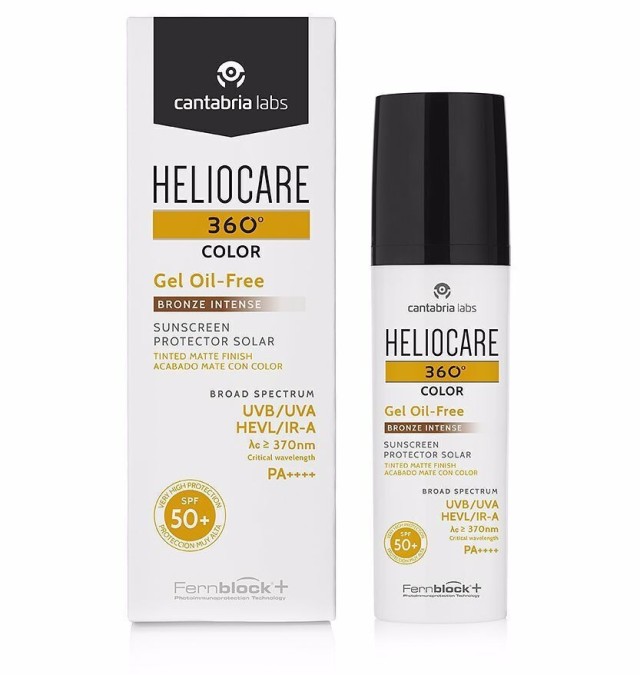 Heliocare 360 Color Gel Oil-Free SPF50+ Bronze Intense Αντηλιακό Προσώπου με Χρώμα, 50ml