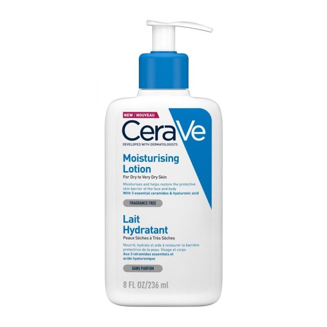 Cerave Moisturizing Lotion Ενυδατικό Γαλάκτωμα για Ξηρό/Πολύ Ξηρό Δέρμα, 236ml