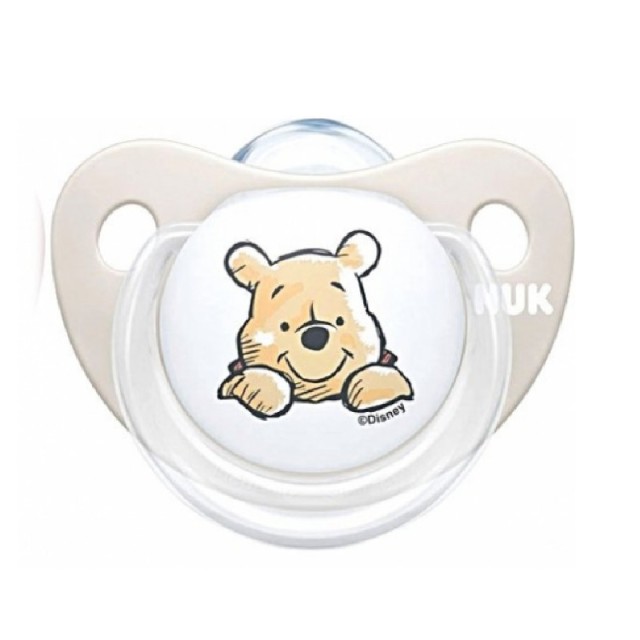 NUK Trendline Disney Winnie 0-6 Μηνών Πιπίλα Σιλικόνης Αρκουδάκι Γκρι 1τμχ (10.730.324)