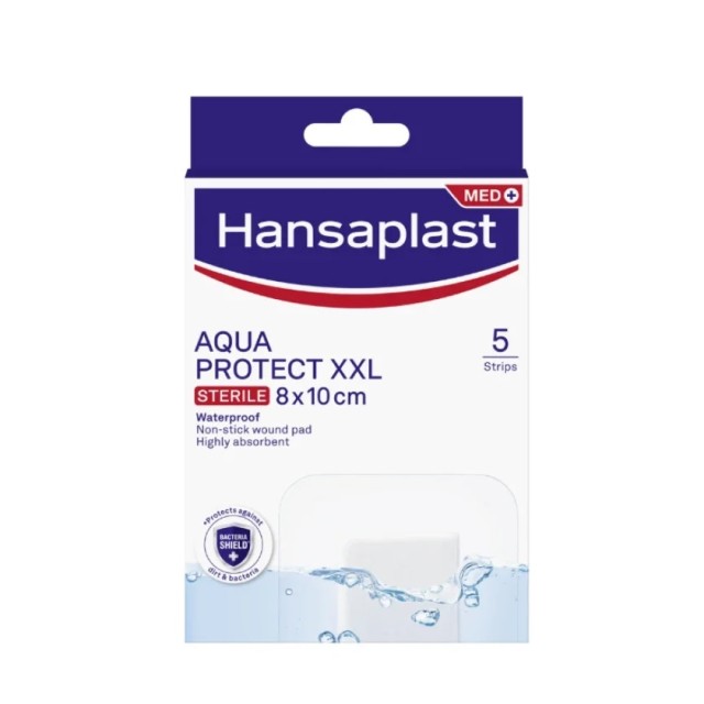 Hansaplast Aqua Protect XXL Αδιάβροχα Επιθέματα 8x10cm 5τμχ