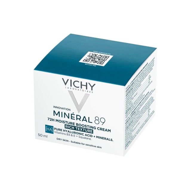 Vichy Mineral 89 Booster Ενυδάτωσης 72Ω Κρέμα με Πλούσια Υφή 50ml