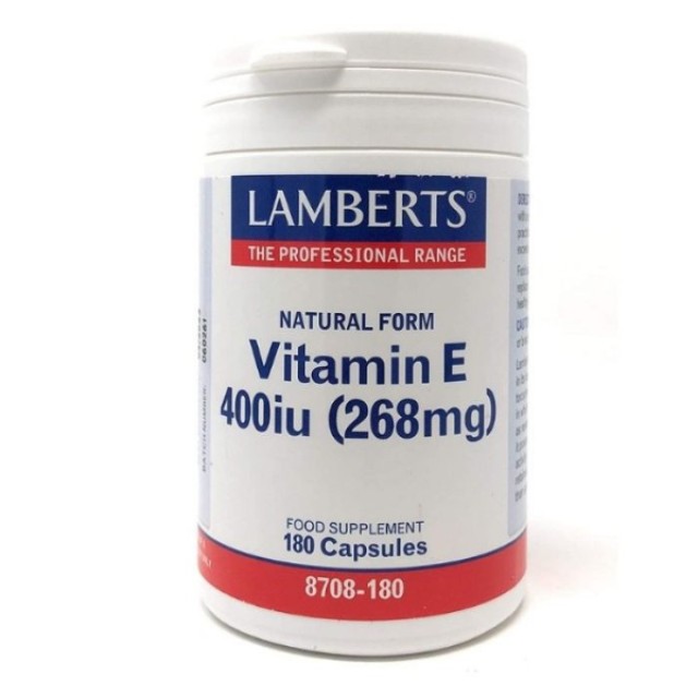 Lamberts Vitamin E 400iu 180 κάψουλες