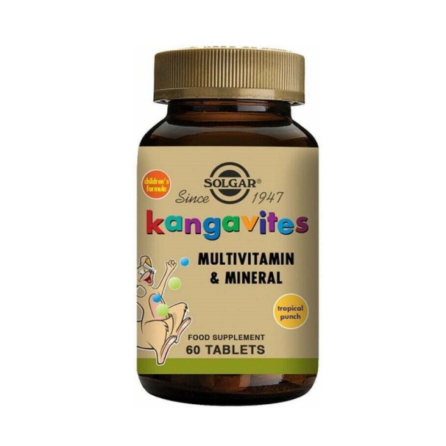 Solgar Kangavites Multivitamin & Mineral Formula Tropical Punch 60 μασώμενα δισκία