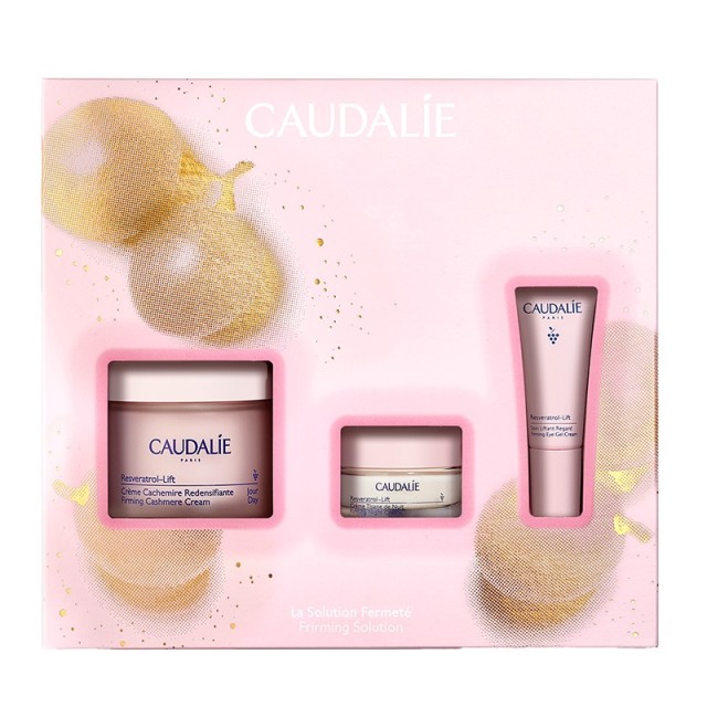 Caudalie Promo Pack Resveratrol Lift Firming Cashmere Cream 50ml + Firming Night Cream 15ml + Firming Eye Gel Cream 5ml