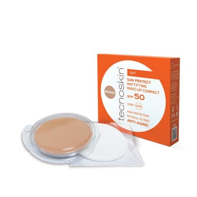 Tecnoskin Sun Protect Mattifying Make-Up Compact SPF50 Refill Bronze Απόχρωση - Ανταλλακτικό 10g